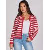 imageANRABESS Women Striped Cardigan Sweaters Button Down Cropped Knit Lady Jackets Coat 2025 Fall Outfits Spring Trendy ClothesRed White Stripe