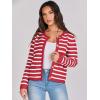 imageANRABESS Women Striped Cardigan Sweaters Button Down Cropped Knit Lady Jackets Coat 2025 Fall Outfits Spring Trendy ClothesRed White Stripe