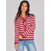 imageANRABESS Women Striped Cardigan Sweaters Button Down Cropped Knit Lady Jackets Coat 2025 Fall Outfits Spring Trendy ClothesRed White Stripe
