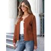 imageANRABESS Women Striped Cardigan Sweaters Button Down Cropped Knit Lady Jackets Coat 2025 Fall Outfits Spring Trendy ClothesRust