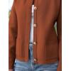 imageANRABESS Women Striped Cardigan Sweaters Button Down Cropped Knit Lady Jackets Coat 2025 Fall Outfits Spring Trendy ClothesRust