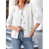 imageANRABESS Women Striped Cardigan Sweaters Button Down Cropped Knit Lady Jackets Coat 2025 Fall Outfits Spring Trendy ClothesWhite