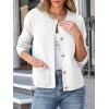 imageANRABESS Women Striped Cardigan Sweaters Button Down Cropped Knit Lady Jackets Coat 2025 Fall Outfits Spring Trendy ClothesWhite