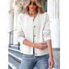 imageANRABESS Women Striped Cardigan Sweaters Button Down Cropped Knit Lady Jackets Coat 2025 Fall Outfits Spring Trendy ClothesWhite