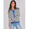 imageANRABESS Women Striped Cardigan Sweaters Button Down Cropped Knit Lady Jackets Coat 2025 Fall Outfits Spring Trendy ClothesWhite Black Blue