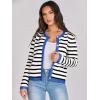 imageANRABESS Women Striped Cardigan Sweaters Button Down Cropped Knit Lady Jackets Coat 2025 Fall Outfits Spring Trendy ClothesWhite Black Blue
