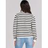 imageANRABESS Women Striped Cardigan Sweaters Button Down Cropped Knit Lady Jackets Coat 2025 Fall Outfits Spring Trendy ClothesWhite Black Stripe