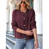 imageANRABESS Women Striped Cardigan Sweaters Button Down Cropped Knit Lady Jackets Coat 2025 Fall Outfits Spring Trendy ClothesWind Red