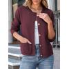 imageANRABESS Women Striped Cardigan Sweaters Button Down Cropped Knit Lady Jackets Coat 2025 Fall Outfits Spring Trendy ClothesWind Red