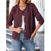 imageANRABESS Women Striped Cardigan Sweaters Button Down Cropped Knit Lady Jackets Coat 2025 Fall Outfits Spring Trendy ClothesWind Red
