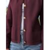 imageANRABESS Women Striped Cardigan Sweaters Button Down Cropped Knit Lady Jackets Coat 2025 Fall Outfits Spring Trendy ClothesWind Red