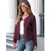 imageANRABESS Women Striped Cardigan Sweaters Button Down Cropped Knit Lady Jackets Coat 2025 Fall Outfits Spring Trendy ClothesWind Red