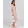 imageANRABESS Womens 2 Piece Outfits Sweater Dresses Set Midi Skirt Sets Long Sleeve Crop Top Bodycon Ribbed Knit Dress 2024 FallApricot