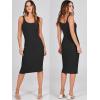 imageANRABESS Womens 2 Piece Outfits Sweater Dresses Set Midi Skirt Sets Long Sleeve Crop Top Bodycon Ribbed Knit Dress 2024 FallBlack