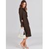 imageANRABESS Womens 2 Piece Outfits Sweater Dresses Set Midi Skirt Sets Long Sleeve Crop Top Bodycon Ribbed Knit Dress 2024 FallBrown