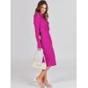 imageANRABESS Womens 2 Piece Outfits Sweater Dresses Set Midi Skirt Sets Long Sleeve Crop Top Bodycon Ribbed Knit Dress 2024 FallHot Pink