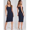 imageANRABESS Womens 2 Piece Outfits Sweater Dresses Set Midi Skirt Sets Long Sleeve Crop Top Bodycon Ribbed Knit Dress 2024 FallNavy Blue