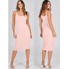 imageANRABESS Womens 2 Piece Outfits Sweater Dresses Set Midi Skirt Sets Long Sleeve Crop Top Bodycon Ribbed Knit Dress 2024 FallPink