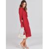 imageANRABESS Womens 2 Piece Outfits Sweater Dresses Set Midi Skirt Sets Long Sleeve Crop Top Bodycon Ribbed Knit Dress 2024 FallRed