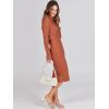 imageANRABESS Womens 2 Piece Outfits Sweater Dresses Set Midi Skirt Sets Long Sleeve Crop Top Bodycon Ribbed Knit Dress 2024 FallRust
