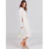imageANRABESS Womens 2 Piece Outfits Sweater Dresses Set Midi Skirt Sets Long Sleeve Crop Top Bodycon Ribbed Knit Dress 2024 FallWhite
