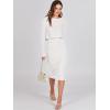 imageANRABESS Womens 2 Piece Outfits Sweater Dresses Set Midi Skirt Sets Long Sleeve Crop Top Bodycon Ribbed Knit Dress 2024 FallWhite