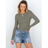 imageANRABESS Women Long Sleeve Crewneck Rib Knit Slim Fit Shirts Basic Tee Tops 2025 Casual TShirt Going Out Workout OutfitsArmy Green