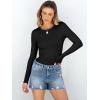 imageANRABESS Women Long Sleeve Crewneck Rib Knit Slim Fit Shirts Basic Tee Tops 2025 Casual TShirt Going Out Workout OutfitsBlack