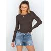 imageANRABESS Women Long Sleeve Crewneck Rib Knit Slim Fit Shirts Basic Tee Tops 2025 Casual TShirt Going Out Workout OutfitsBrown
