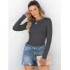imageANRABESS Women Long Sleeve Crewneck Rib Knit Slim Fit Shirts Basic Tee Tops 2025 Casual TShirt Going Out Workout OutfitsCharcoal