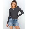 imageANRABESS Women Long Sleeve Crewneck Rib Knit Slim Fit Shirts Basic Tee Tops 2025 Casual TShirt Going Out Workout OutfitsCharcoal