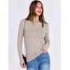 imageANRABESS Women Long Sleeve Crewneck Rib Knit Slim Fit Shirts Basic Tee Tops 2025 Casual TShirt Going Out Workout OutfitsDark Khaki