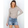 imageANRABESS Women Long Sleeve Crewneck Rib Knit Slim Fit Shirts Basic Tee Tops 2025 Casual TShirt Going Out Workout OutfitsDark Khaki