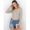 imageANRABESS Women Long Sleeve Crewneck Rib Knit Slim Fit Shirts Basic Tee Tops 2025 Casual TShirt Going Out Workout OutfitsDark Khaki