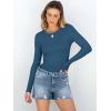 imageANRABESS Women Long Sleeve Crewneck Rib Knit Slim Fit Shirts Basic Tee Tops 2025 Casual TShirt Going Out Workout OutfitsDeep Blue