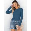 imageANRABESS Women Long Sleeve Crewneck Rib Knit Slim Fit Shirts Basic Tee Tops 2025 Casual TShirt Going Out Workout OutfitsDeep Blue