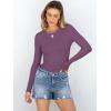 imageANRABESS Women Long Sleeve Crewneck Rib Knit Slim Fit Shirts Basic Tee Tops 2025 Casual TShirt Going Out Workout OutfitsDeep Purple