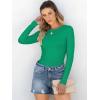 imageANRABESS Women Long Sleeve Crewneck Rib Knit Slim Fit Shirts Basic Tee Tops 2025 Casual TShirt Going Out Workout OutfitsGreen