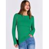 imageANRABESS Women Long Sleeve Crewneck Rib Knit Slim Fit Shirts Basic Tee Tops 2025 Casual TShirt Going Out Workout OutfitsGreen
