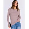 imageANRABESS Women Long Sleeve Crewneck Rib Knit Slim Fit Shirts Basic Tee Tops 2025 Casual TShirt Going Out Workout OutfitsGrey Pink