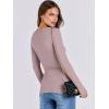 imageANRABESS Women Long Sleeve Crewneck Rib Knit Slim Fit Shirts Basic Tee Tops 2025 Casual TShirt Going Out Workout OutfitsGrey Pink