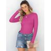 imageANRABESS Women Long Sleeve Crewneck Rib Knit Slim Fit Shirts Basic Tee Tops 2025 Casual TShirt Going Out Workout OutfitsHot Pink