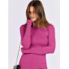 imageANRABESS Women Long Sleeve Crewneck Rib Knit Slim Fit Shirts Basic Tee Tops 2025 Casual TShirt Going Out Workout OutfitsHot Pink