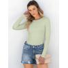 imageANRABESS Women Long Sleeve Crewneck Rib Knit Slim Fit Shirts Basic Tee Tops 2025 Casual TShirt Going Out Workout OutfitsLight Green