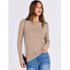 imageANRABESS Women Long Sleeve Crewneck Rib Knit Slim Fit Shirts Basic Tee Tops 2025 Casual TShirt Going Out Workout OutfitsLight Khaki