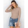 imageANRABESS Women Long Sleeve Crewneck Rib Knit Slim Fit Shirts Basic Tee Tops 2025 Casual TShirt Going Out Workout OutfitsLight Khaki