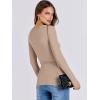 imageANRABESS Women Long Sleeve Crewneck Rib Knit Slim Fit Shirts Basic Tee Tops 2025 Casual TShirt Going Out Workout OutfitsLight Khaki