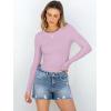 imageANRABESS Women Long Sleeve Crewneck Rib Knit Slim Fit Shirts Basic Tee Tops 2025 Casual TShirt Going Out Workout OutfitsLight Purple