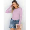 imageANRABESS Women Long Sleeve Crewneck Rib Knit Slim Fit Shirts Basic Tee Tops 2025 Casual TShirt Going Out Workout OutfitsLight Purple