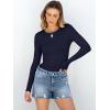 imageANRABESS Women Long Sleeve Crewneck Rib Knit Slim Fit Shirts Basic Tee Tops 2025 Casual TShirt Going Out Workout OutfitsNavy Blue
